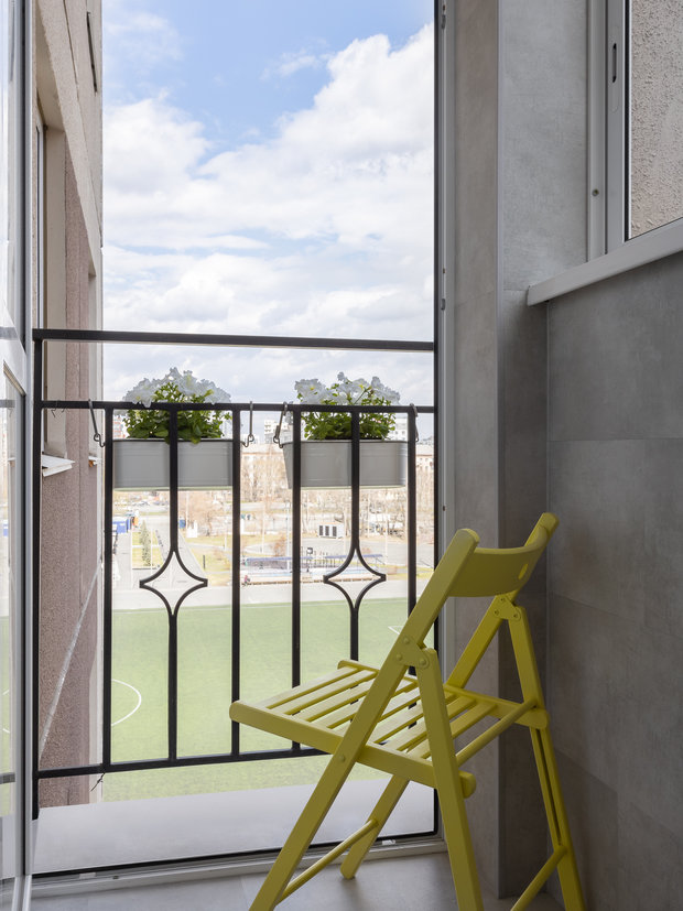 Фотография: Балкон в стиле Современный, Малогабаритная квартира, Квартира, Проект недели, Челябинск, 1 комната, до 40 метров, Екатерина Пашнина – фото на INMYROOM