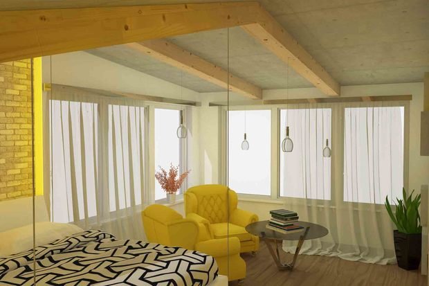 Фото из портфолио "Солнечный лофт" для программы "Дачный ответ" – фотографии дизайна интерьеров на INMYROOM