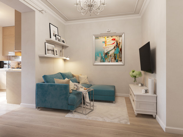 Фото из портфолио Однокомнатная квартира – фотографии дизайна интерьеров на INMYROOM