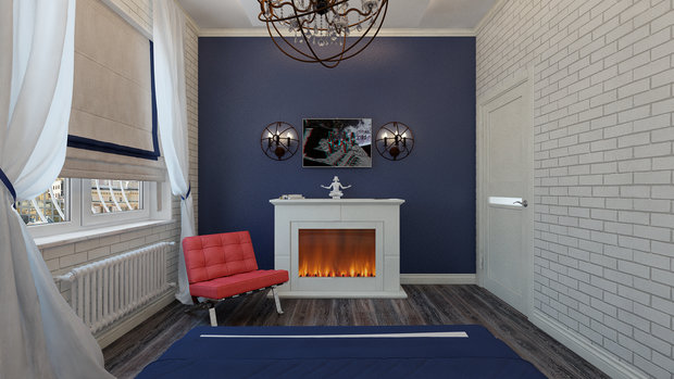 Фото из портфолио Эскизный дизайн-проект спальни-"Полет в стиле фьюжн" для "Квартирного вопроса" – фотографии дизайна интерьеров на INMYROOM