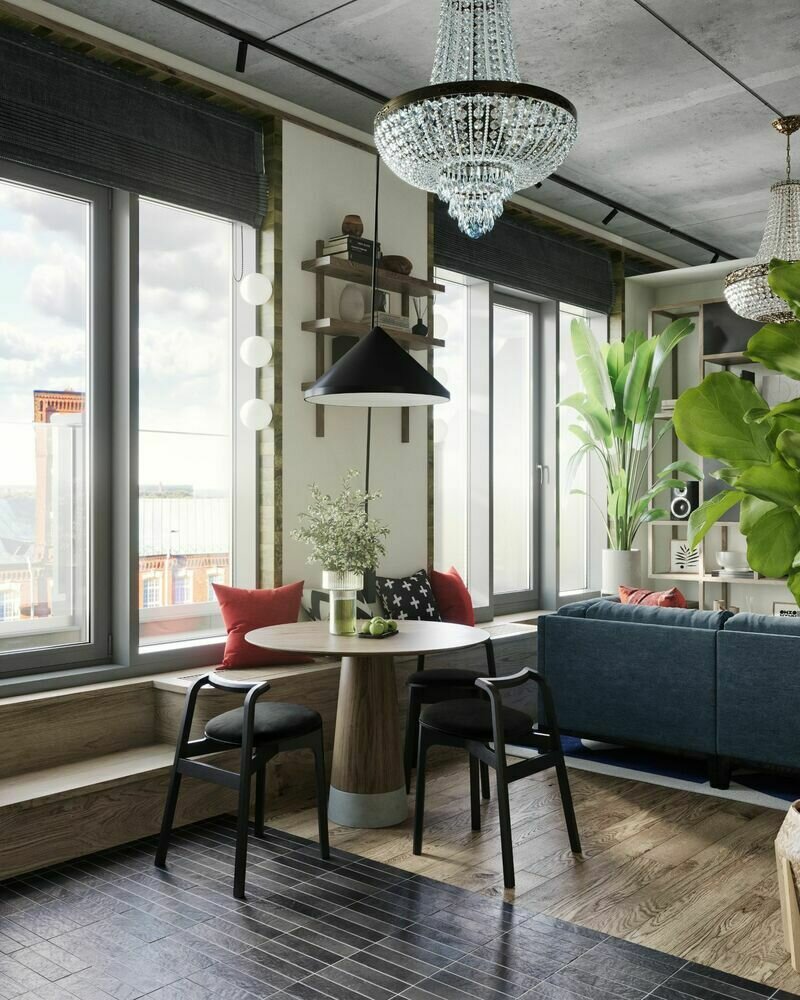 Фотография: Кухня и столовая в стиле Лофт, Современный, Эклектика, Квартира, Проект дня, Санкт-Петербург, 2 комнаты, 40-60 метров, ToTaste.studio – фото на INMYROOM Фотография: Кухня и столовая в стиле Лофт, Современный, Эклектика, Квартира, Проект дня, Санкт-Петербург, 2 комнаты, 40-60 метров, ToTaste.studio – фото на INMYROOM