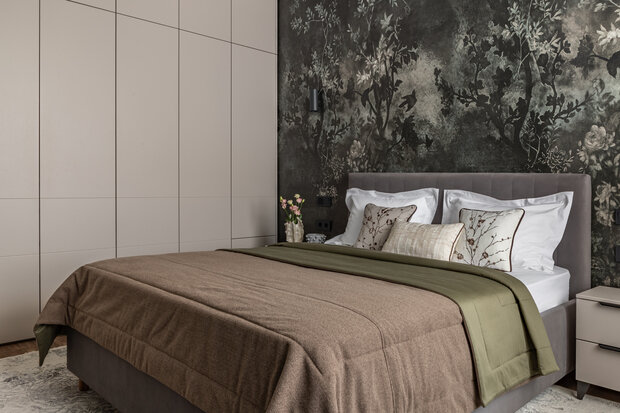 Фотография: Спальня в стиле Современный, Эклектика, Квартира, Проект дня, Москва, Сталинка, 3 комнаты, 60-90 метров, Карина Алтунина – фото на INMYROOM