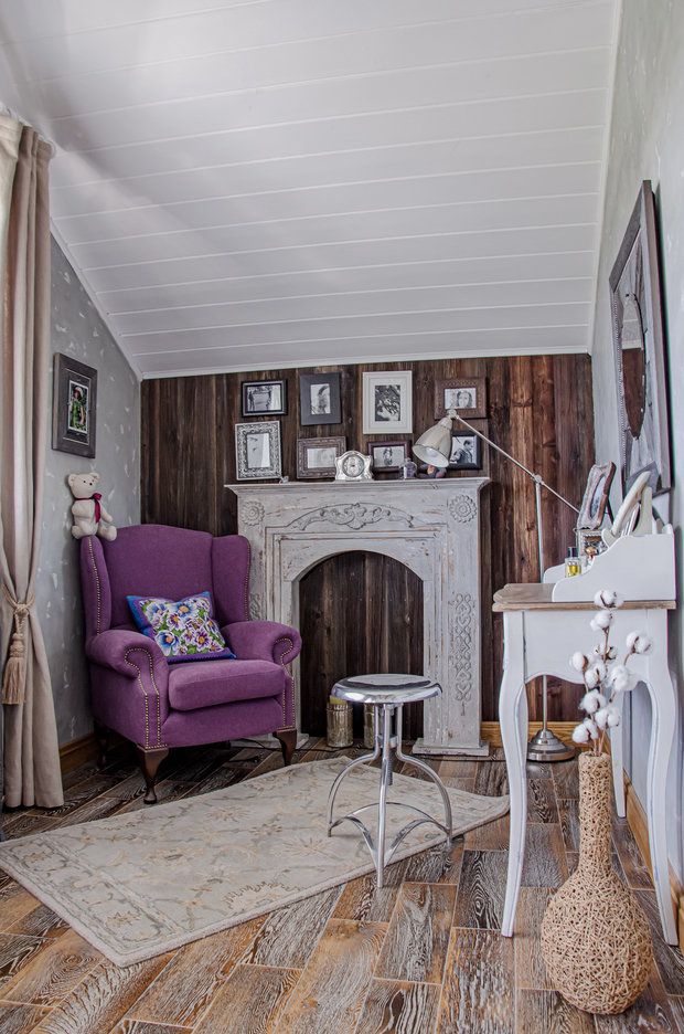 Фотография: Кабинет в стиле Прованс и Кантри, Эклектика, Дом, Проект недели, Дом и дача, Московская область, 4 и больше, Более 90 метров, Ирина Осипова – фото на INMYROOM