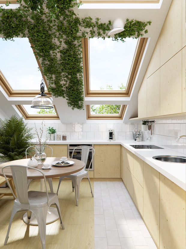 Фотография: Кухня и столовая в стиле Лофт, Эклектика, Квартира, Проект недели, Красногорск, Московская область, 4 и больше, 60-90 метров, Маргарита Рассказова, КП «Этюд Фэмили Клаб» – фото на INMYROOM