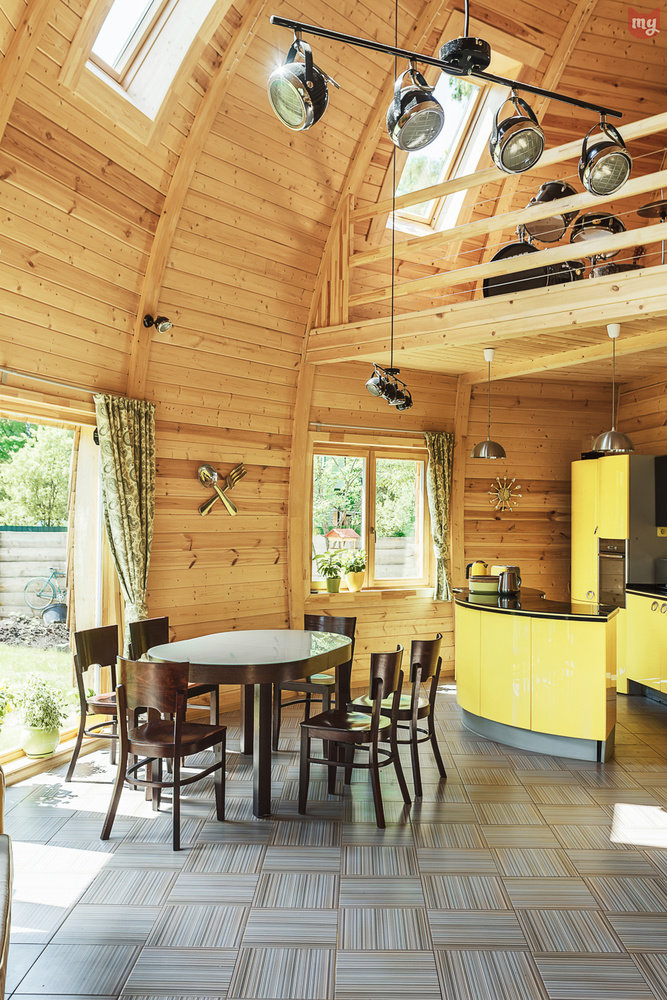 Фотография: Кухня и столовая в стиле Эко, Прованс и Кантри, Современный, Дом, Россия, Проект недели, Дом и дача, Герой InMyRoom, деревянный дом, Королев, каркасный дом, Скайдом.рф, Скайдом – фото на INMYROOM