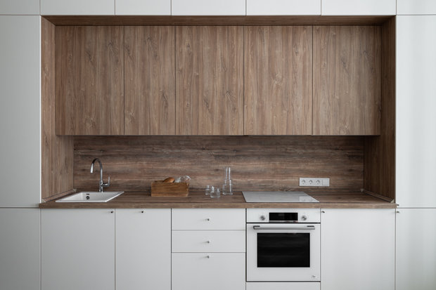 Фотография: Кухня и столовая в стиле Классический, Современный, Малогабаритная квартира, Квартира, Студия, Проект недели, Москва, до 40 метров, Make my flat, Татьяна Смородина – фото на INMYROOM