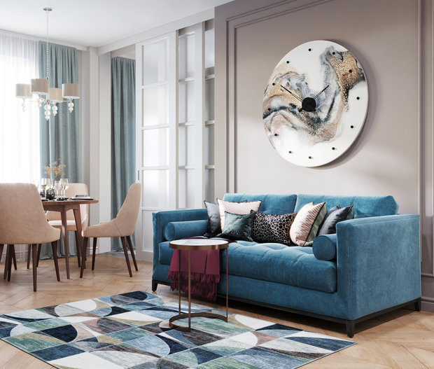 Фотография: Гостиная в стиле Современный, Квартира, Проект недели, Москва, 3 комнаты, 40-60 метров, студия "Градиз" – фото на INMYROOM