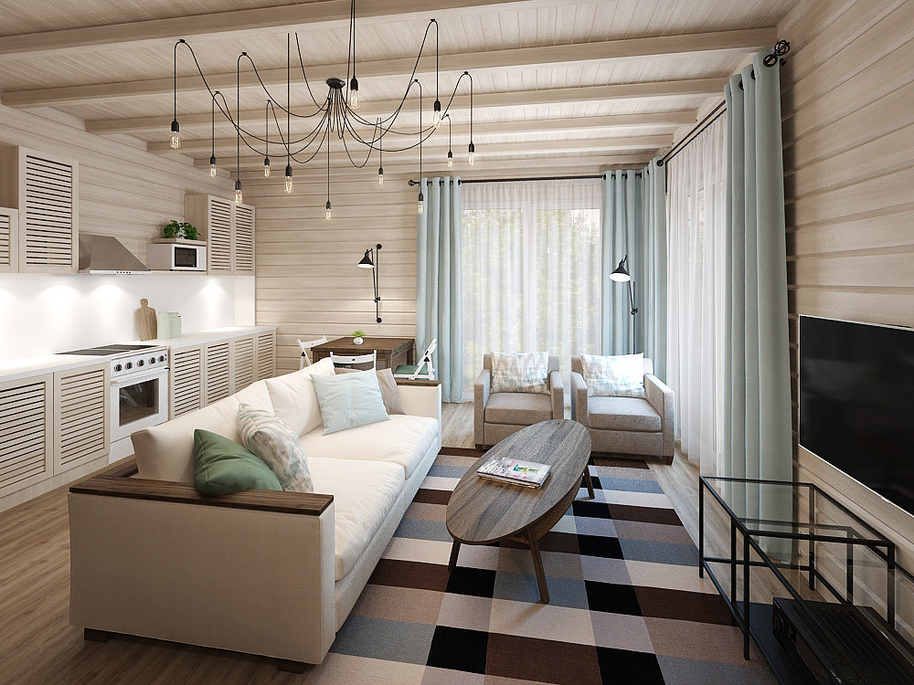 Фото из портфолио Декорирование деревянного коттеджа – фотографии дизайна интерьеров на INMYROOM Фото из портфолио Декорирование деревянного коттеджа – фотографии дизайна интерьеров на INMYROOM