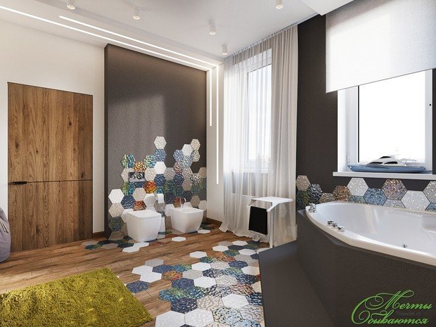 Фото из портфолио Ванные комнаты в загородном доме – фотографии дизайна интерьеров на INMYROOM