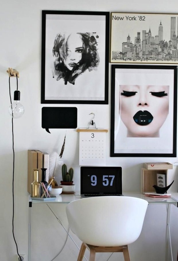 Фотография: Офис в стиле Лофт, Скандинавский, Кабинет, Интерьер комнат – фото на INMYROOM