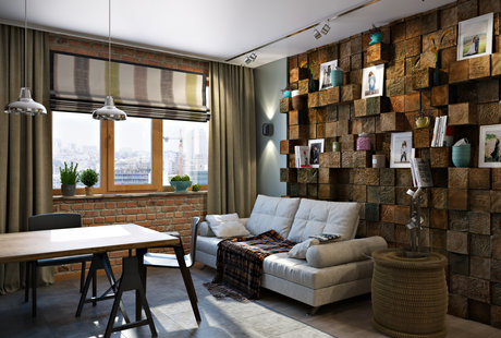 Гостиная-столовая молодого фотографа