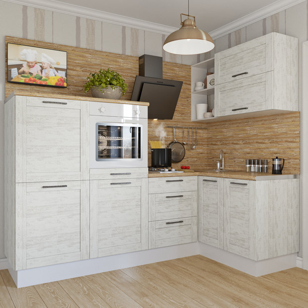 Угловая кухня «Фрейм», Leroy Merlin