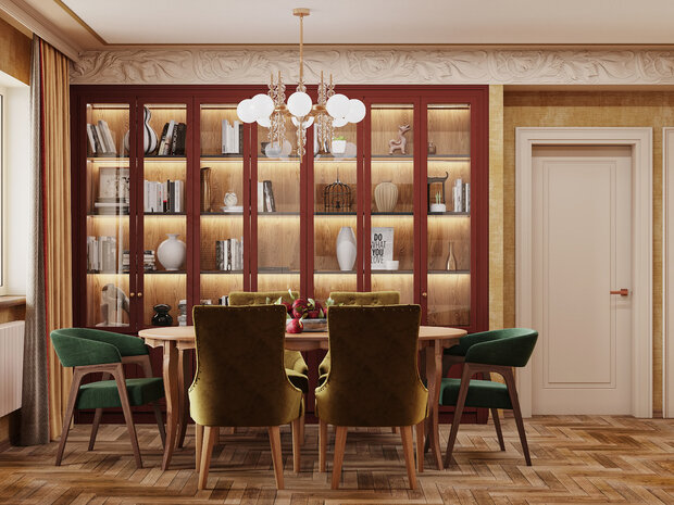 Фотография: Кухня и столовая в стиле Классический, Эклектика, Проект недели, Москва, 4 и больше, Более 90 метров, Ольга Долидзе – фото на INMYROOM