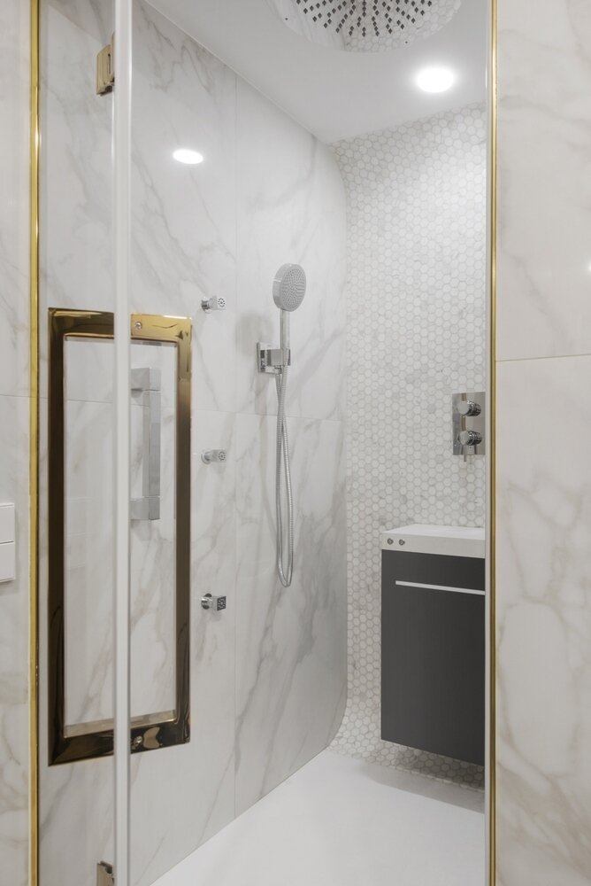 Фотография: Ванная в стиле Современный, Квартира, Проект недели, Москва, Монолитный дом, 3 комнаты, 60-90 метров, Ирина Ковецкая – фото на INMYROOM Фотография: Ванная в стиле Современный, Квартира, Проект недели, Москва, Монолитный дом, 3 комнаты, 60-90 метров, Ирина Ковецкая – фото на INMYROOM