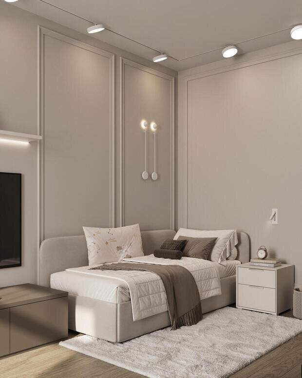 Фото из портфолио Дизайн-проект квартиры в ЖК «Shagal» в стиле современная классика – фотографии дизайна интерьеров на INMYROOM