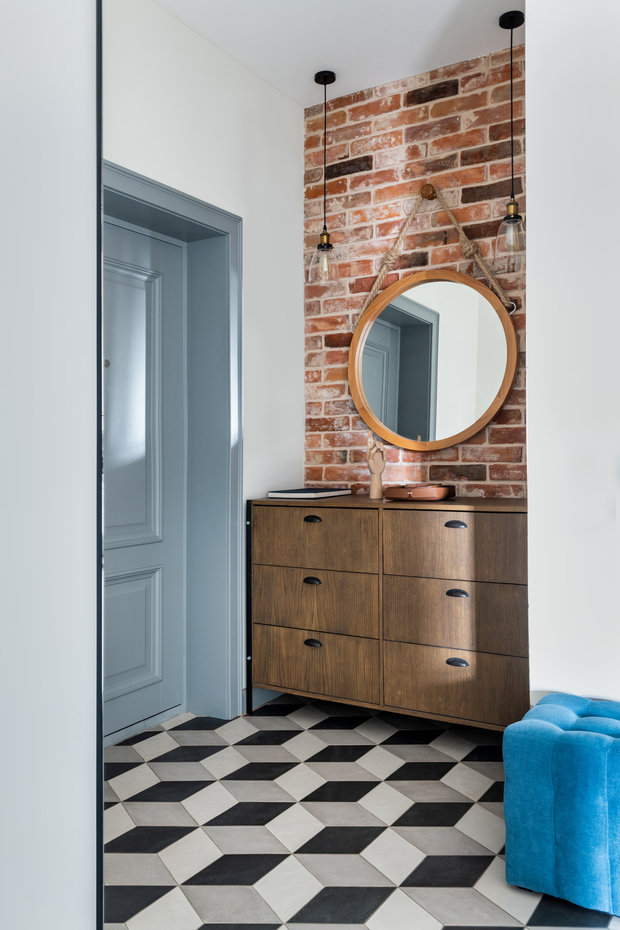 Фотография: Прихожая в стиле Скандинавский, Современный, Квартира, Проект недели, Москва, 4 и больше, Более 90 метров, Вера Шеверденок – фото на INMYROOM