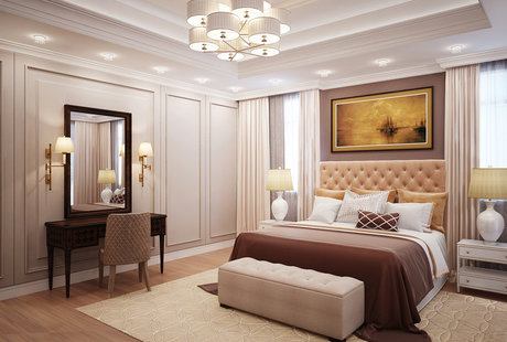 Master bedroom, частная вилла Дубаи