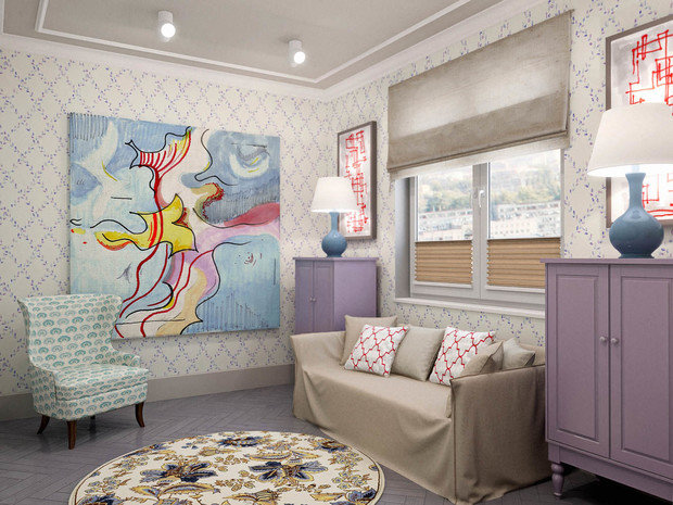 Фотография: Гостиная в стиле Скандинавский, Классический, Эклектика, Квартира, Проект недели – фото на INMYROOM