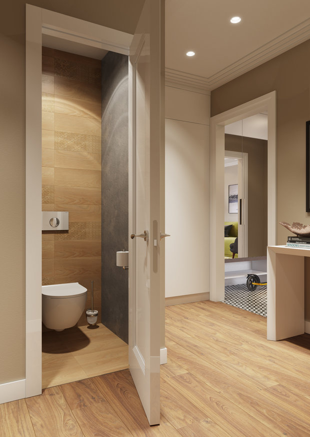 Фотография: Прихожая в стиле Скандинавский, Современный, Эклектика, Квартира, Проект недели, Одинцово, без перепланировки, Старый фонд, Denew Interior Studio, Кирпичный дом, 3 комнаты, 60-90 метров – фото на INMYROOM