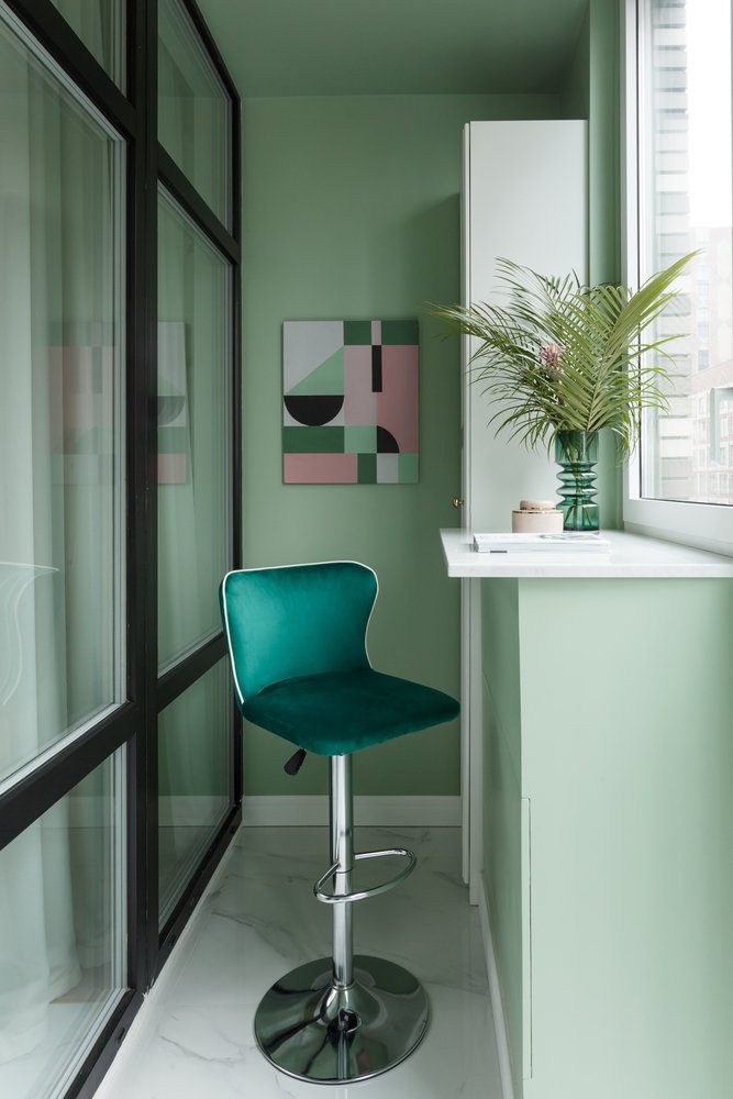 Фотография: Балкон в стиле Современный, Эклектика, Квартира, Проект недели, Москва, Монолитный дом, 1 комната, до 40 метров, 40-60 метров, Анна Чеснокова – фото на INMYROOM Фотография: Балкон в стиле Современный, Эклектика, Квартира, Проект недели, Москва, Монолитный дом, 1 комната, до 40 метров, 40-60 метров, Анна Чеснокова – фото на INMYROOM