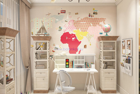 Дизайн проект детской игровой в квартире в ЖК Тихвин от Батенькофф