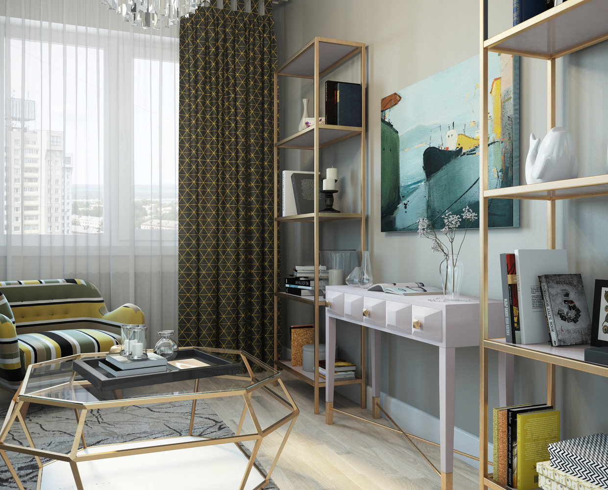 Фотография: Гостиная в стиле Современный, Эклектика, Квартира, Проект недели, Москва, 3 комнаты, 60-90 метров, Ксения Мезенцева – фото на INMYROOM Фотография: Гостиная в стиле Современный, Эклектика, Квартира, Проект недели, Москва, 3 комнаты, 60-90 метров, Ксения Мезенцева – фото на INMYROOM