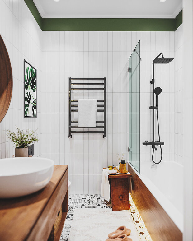Фотография: Ванная в стиле Скандинавский, Современный, Эклектика, Бохо, Квартира, Проект недели, Москва, 3 комнаты, 60-90 метров, KSInteriors – фото на INMYROOM