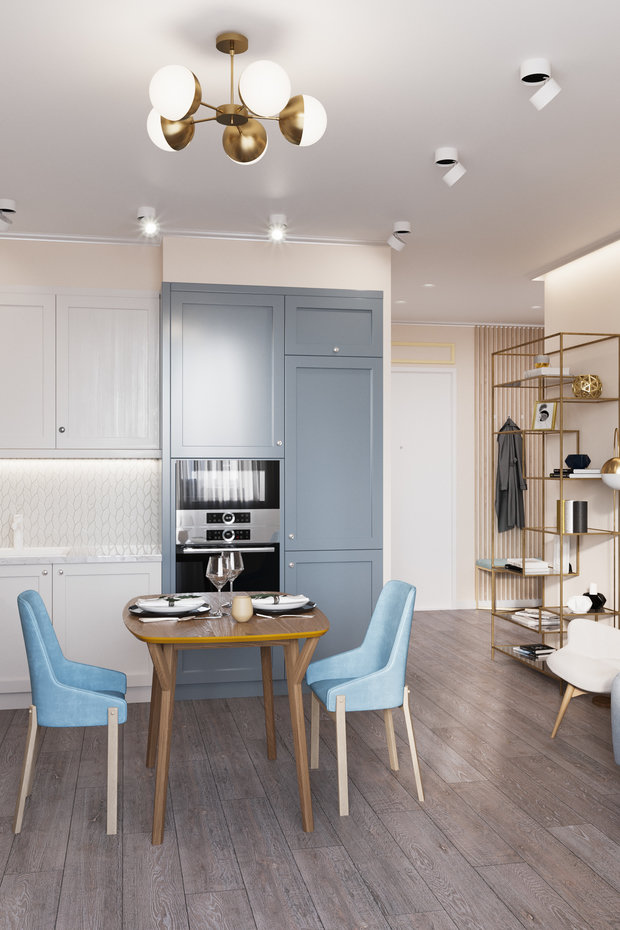 Фото из портфолио Квартира 57 кв.м. в стиле эклектика ЖК на Симоновском. – фотографии дизайна интерьеров на INMYROOM