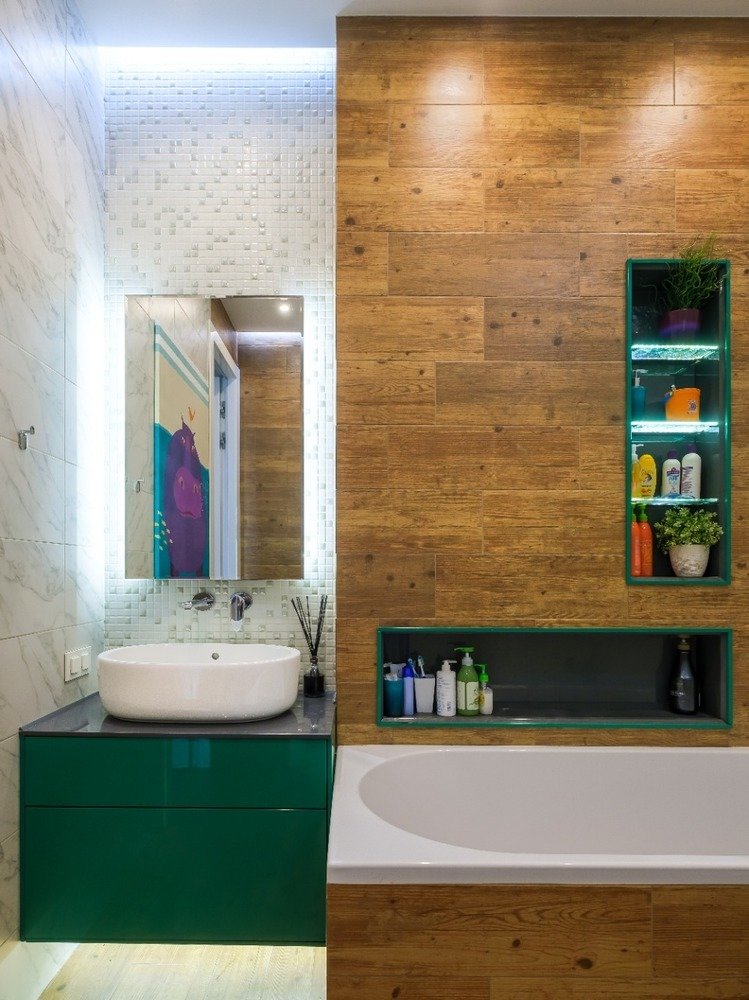 Фотография: Ванная в стиле Современный, Квартира, Проект недели, Москва, Павел Алексеев, Сталинка, 4 и больше, Более 90 метров, Светлана Алексеева – фото на INMYROOM