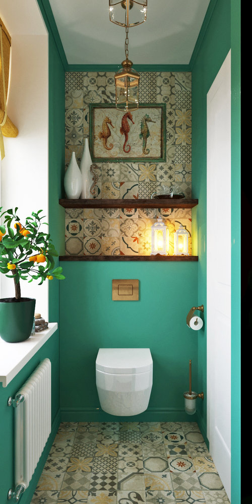 Фотография: Ванная в стиле Прованс и Кантри, Дом, Проект недели, Дом и дача, Новосибирск, Таунхаус, Кирпичный дом, 4 и больше, 60-90 метров, Полина Степанова – фото на INMYROOM