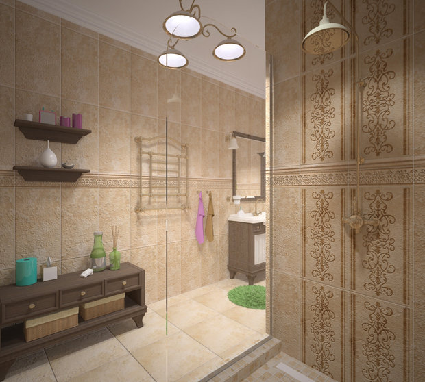 Фото из портфолио Ванная в классическом стиле в коттедже – фотографии дизайна интерьеров на INMYROOM