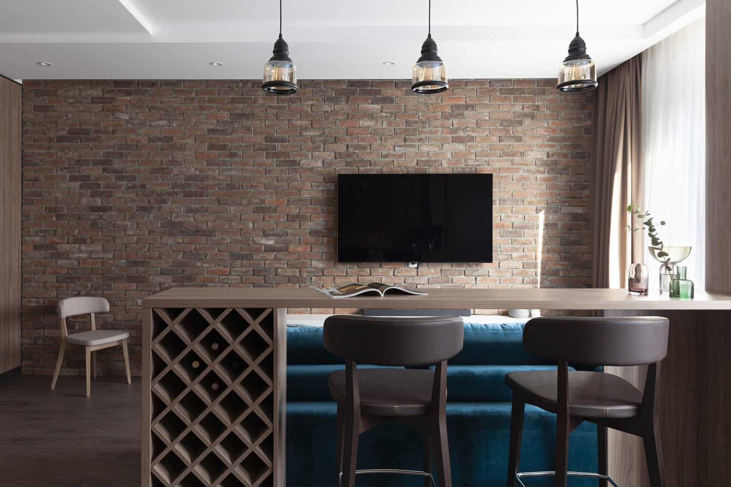 Фотография: Гостиная в стиле Современный, Квартира, Проект недели, Москва, 2 комнаты, 60-90 метров, Мария Ничипоренко – фото на INMYROOM