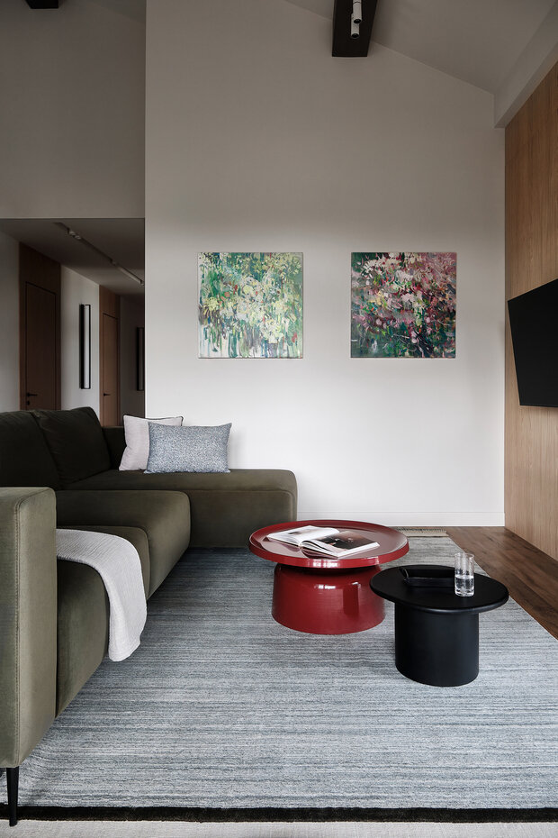 Фотография: Гостиная в стиле Современный, Минимализм, Скандинавский, Дом, Проект дня, Дом и дача, Пермь, 4 и больше, Более 90 метров – фото на INMYROOM