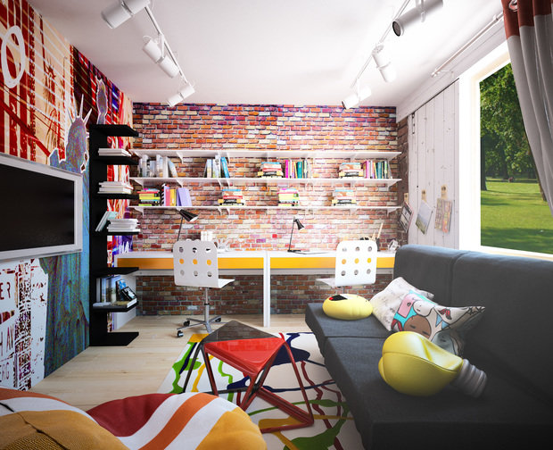Фотография: Детская в стиле Лофт, Квартира, Дом, Дома и квартиры, Проект недели – фото на INMYROOM