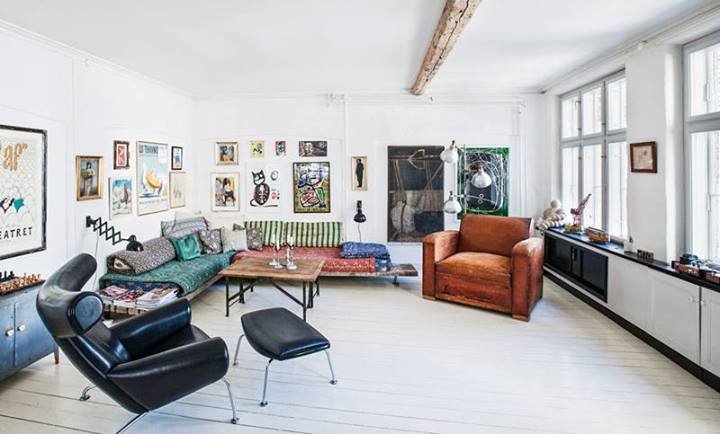 Фотография: Гостиная в стиле Скандинавский, Стиль жизни, Советы, Постеры, Винтаж – фото на INMYROOM