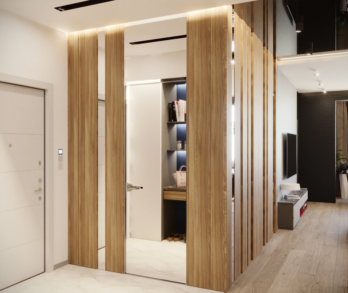 Фотография: Прихожая в стиле Современный, Лофт, Квартира, Проект недели, Подмосковье, Московская область, Реутов, Кирпичный дом, 3 комнаты, Более 90 метров, Владислав Седов, Наталья Вороненко, LINES – фото на INMYROOM Фотография: Прихожая в стиле Современный, Лофт, Квартира, Проект недели, Подмосковье, Московская область, Реутов, Кирпичный дом, 3 комнаты, Более 90 метров, Владислав Седов, Наталья Вороненко, LINES – фото на INMYROOM