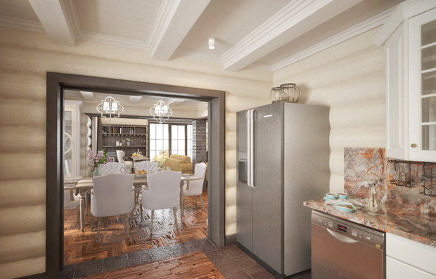 Фотография: Кухня и столовая в стиле Прованс и Кантри, Дом, Проект недели, Дача, Дом и дача, Дмитровский район, Татьяна Безверхая – фото на INMYROOM