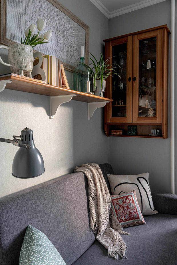 Фотография: Кухня и столовая в стиле Прованс и Кантри, Скандинавский, Эклектика, Квартира, Проект недели, Красногорск, 1 комната, до 40 метров, Ирина Очирова – фото на INMYROOM