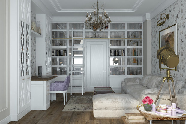 Фото из портфолио Кабинет прованс – фотографии дизайна интерьеров на INMYROOM