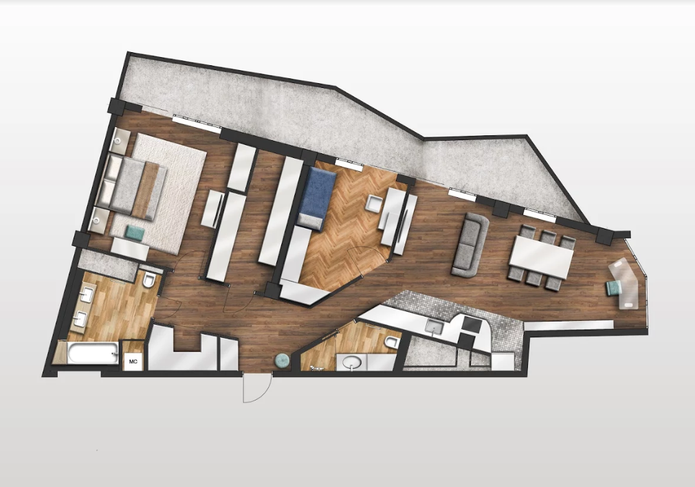 План с расстановкой мебели