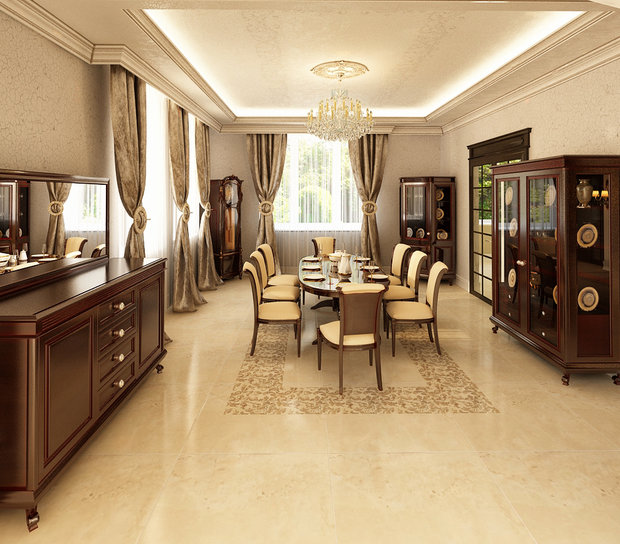 Фото из портфолио Дизайн частного коттеджа в классическом стиле – фотографии дизайна интерьеров на INMYROOM