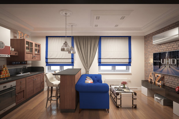 Фото из портфолио Американский лофт – фотографии дизайна интерьеров на INMYROOM