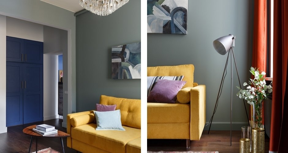 Фотография: в стиле , Гостиная, Гид, желтый диван, желтый диван в интерьере – фото на INMYROOM Фотография: в стиле , Гостиная, Гид, желтый диван, желтый диван в интерьере – фото на INMYROOM