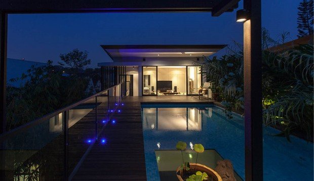 Фото из портфолио Бассейн на крыше и джунгли в гостиной – фотографии дизайна интерьеров на INMYROOM