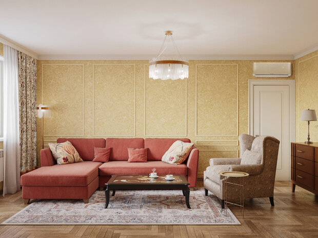 Фотография: Гостиная в стиле Классический, Современный, Эклектика, Проект недели, Москва, 4 и больше, Более 90 метров, Ольга Долидзе – фото на INMYROOM