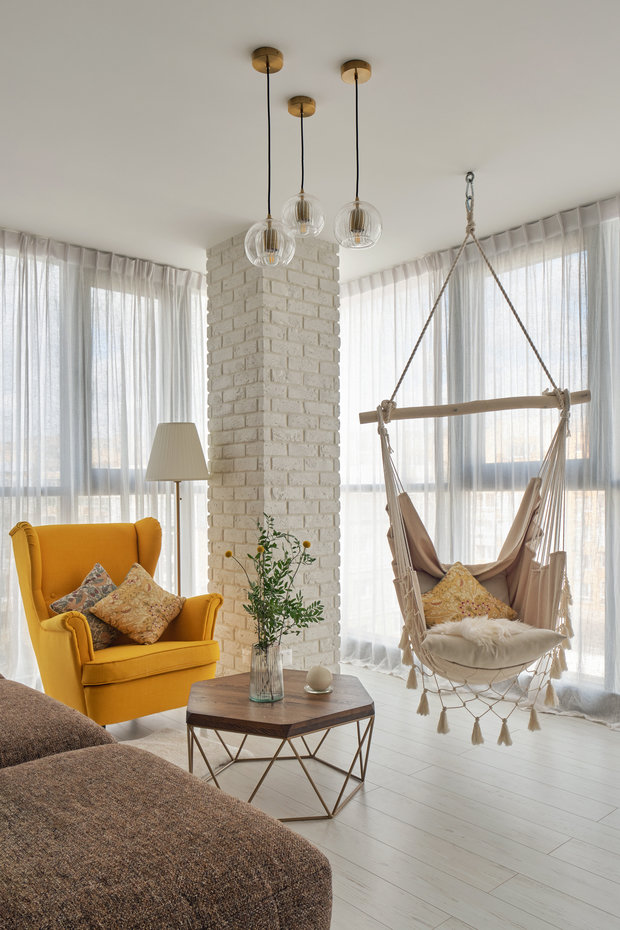 Фотография: Гостиная в стиле Прованс и Кантри, Современный, Квартира, Проект недели, Московская область, 3 комнаты, Более 90 метров, Ольга Долидзе – фото на INMYROOM