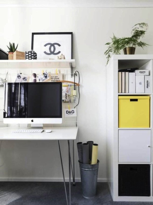 Фотография: Офис в стиле Скандинавский, Кабинет, Интерьер комнат – фото на INMYROOM