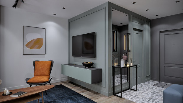 Фото из портфолио Двухуровневая квартира в ЖК "Сердце Столицы" – фотографии дизайна интерьеров на INMYROOM