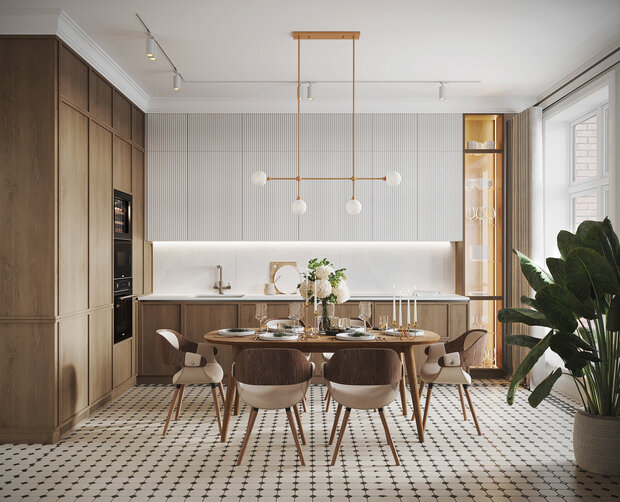 Фото из портфолио Дизайн-проект квартиры в ЖК «Logos (Логос)» в стиле французская классика – фотографии дизайна интерьеров на INMYROOM