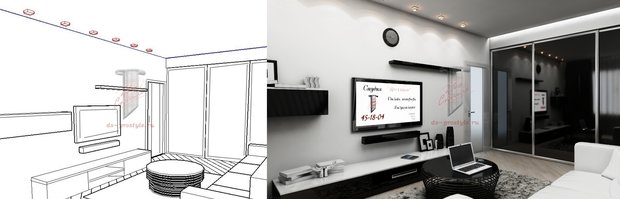 Фото из портфолио Эскиз-визуализация. – фотографии дизайна интерьеров на InMyRoom.ru